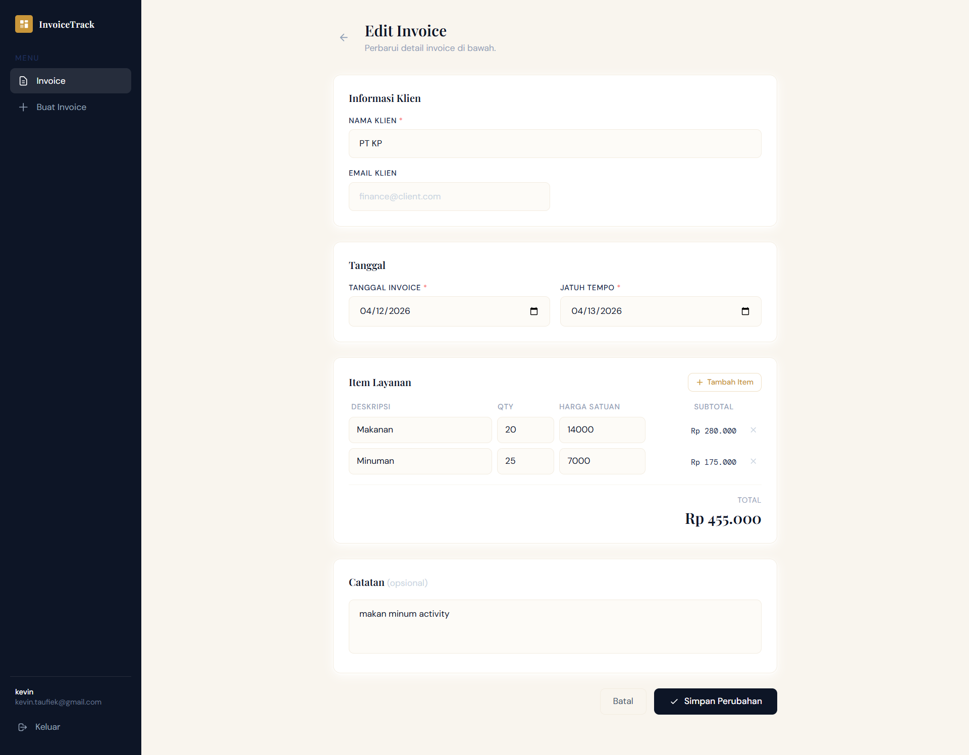 Invoice Payment Tracker screenshot 3